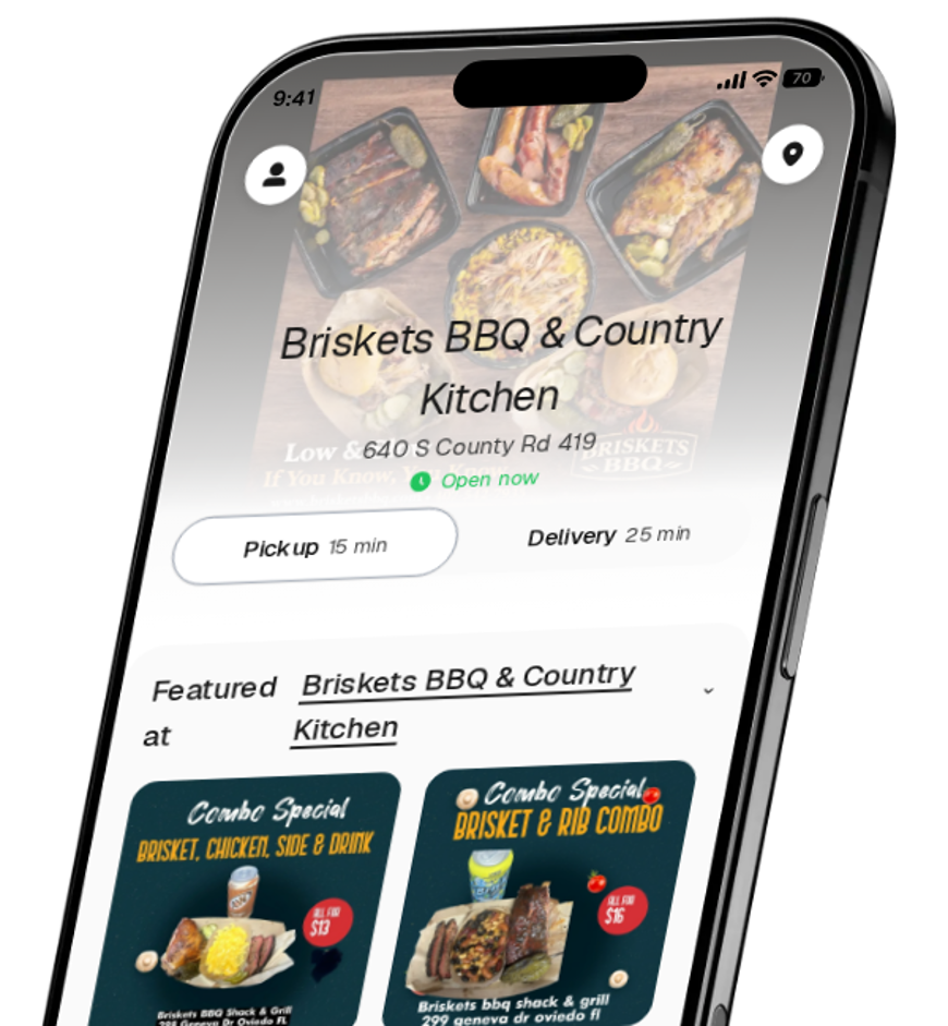 Briskets BBQ & Country Kitchen app preview