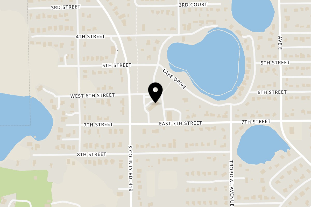 Map showing the location of Briskets BBQ Briskets BBQ & Country Kitchen on 640 S County Rd 419 in Chuluota